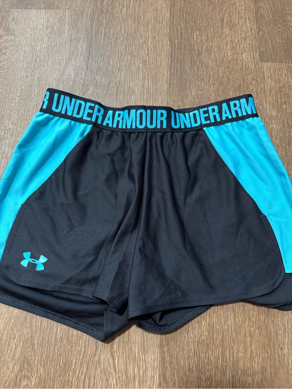 Under Armour Running Athletic Shorts Blue Black Size XS